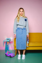 Load image into Gallery viewer, Sweatshirt Contrast Denim Set
