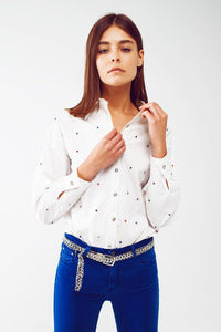 Sunshine Bling Button Down