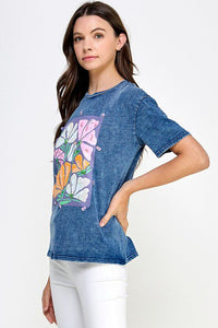 Denim Bloom Tee