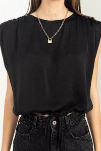 Flirty Vibe Black Top