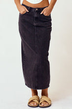 Load image into Gallery viewer, Black Denim Maxi Skirt
