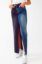 Load image into Gallery viewer, Gemini Denim Maxi Skirt
