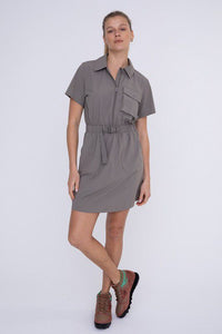 Cool Cargo Dress in Stone