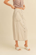 Load image into Gallery viewer, Beige Denim Midi Skirt
