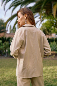 Beige Linen Blazer