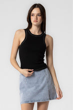 Load image into Gallery viewer, Contrast Stitch Tank in Black
