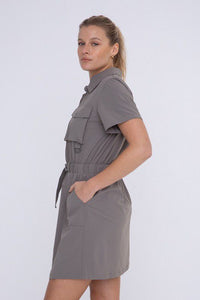 Cool Cargo Dress in Stone