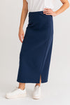 Knit Navy Maxi Skirt