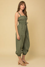 Load image into Gallery viewer, Hunter Smocked Zip Up Jumpsuit
