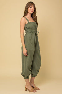 Hunter Smocked Zip Up Jumpsuit