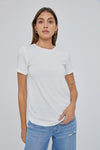 White Modal Crew Neck Tee