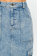 Load image into Gallery viewer, Kylie Denim Cargo Skirt
