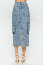 Load image into Gallery viewer, Kylie Denim Cargo Skirt
