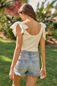 Bow Wow Cami Top in Off White