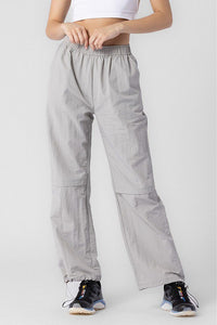 Grey Nylon Parachute Pants