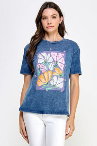 Denim Bloom Tee