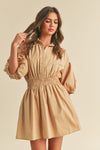 Meet me at Brunch Taupe Dress