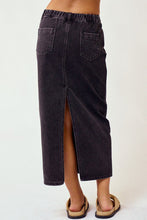 Load image into Gallery viewer, Black Denim Maxi Skirt
