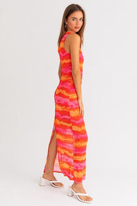 Sunset Mesh Maxi Dress