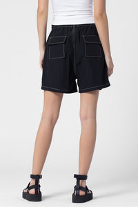 Nylon Contrast Stitch Shorts