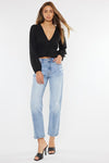 High Rise Ankle Straight Leg Jeans