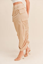 Load image into Gallery viewer, Beige Pocket Cargo Skirt
