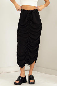 Match my Vibe Black Parachute Skirt