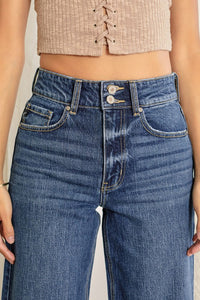 High Rise Wide Cropped Jeans