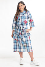 Load image into Gallery viewer, Plaid x Floral Tie Up Set
