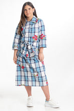 Load image into Gallery viewer, Plaid x Floral Tie Up Set
