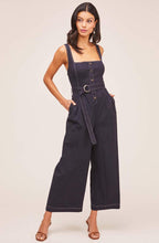 Load image into Gallery viewer, Belted Midnight Blue Jumpsuit
