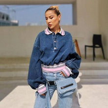 Load image into Gallery viewer, Sporty Denim Top
