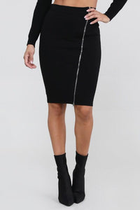 Zipper Pencil Skirt