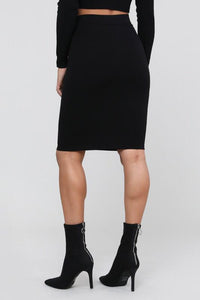 Zipper Pencil Skirt