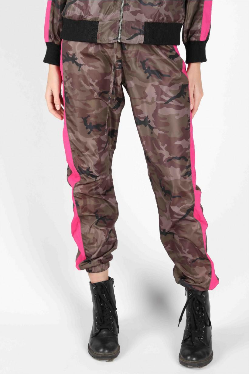 Nylon Camo Pink Pants