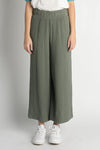 Olive Culotte Textured Pants