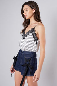 Striped Silk Cami