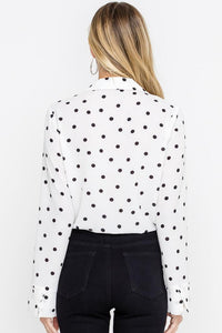 Polka Dot V-Neck Bodysuit