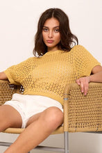 Load image into Gallery viewer, Honeycomb Crochet Knit Top
