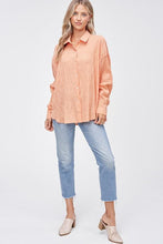 Load image into Gallery viewer, Tangerine Wrinkled Shirt
