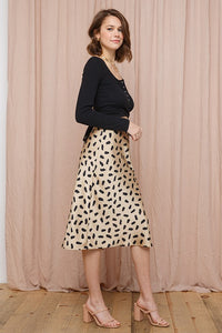 Silky Strokes Midi Skirt