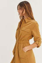 Load image into Gallery viewer, Camel Utility Midi Dress
