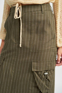 The Cargo Pinstripe Skirt