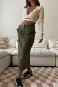 The Olive Cargo Skirt