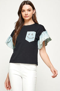 Denim Smiley Tee