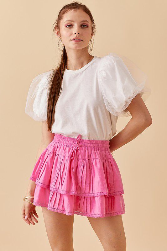 Tulle Princess Tee in White