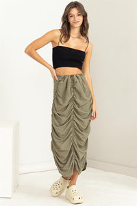 Ruched Parachute Skirt