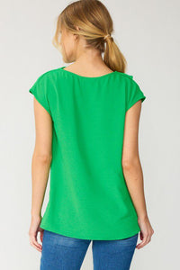 Perfect Drape Top in Kelly Green