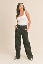 Load image into Gallery viewer, Cool Girl Black Cargo Pants
