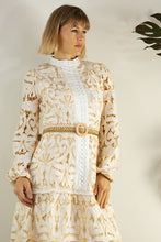 Load image into Gallery viewer, Calais Lace Belted Dress
